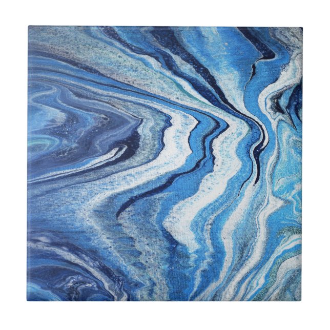 Blue Geode Sparkle Tile (Front)