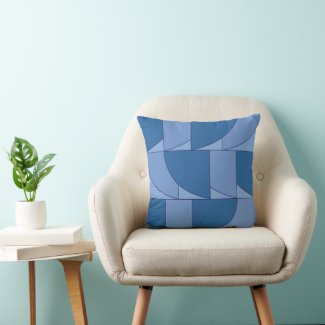 Blue Geometric Abstract Art