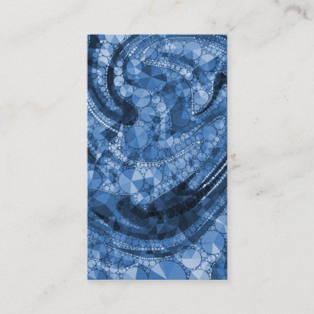 Blue Geometric Abstract Triangles And Circles Business Card
