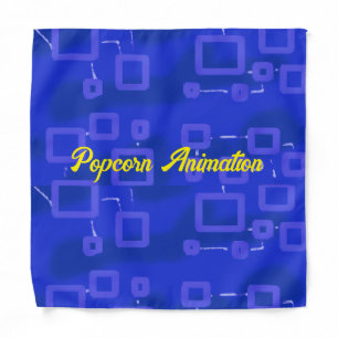 Blue Geometric  Bandana