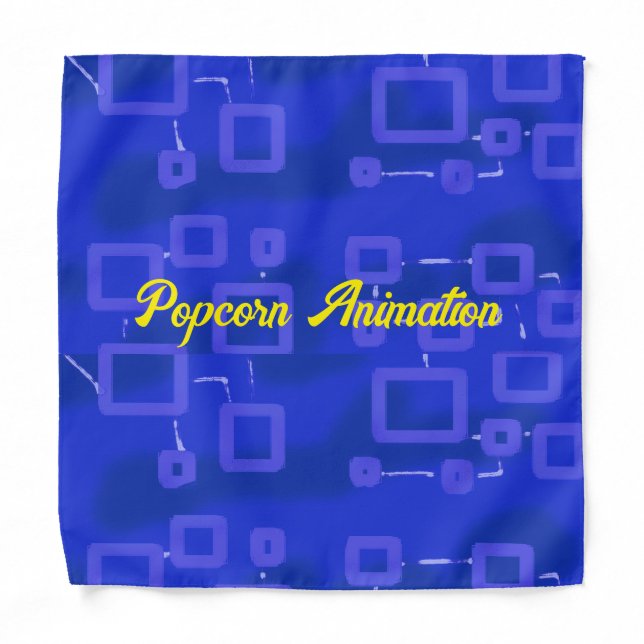 Blue Geometric  Bandana (Front)