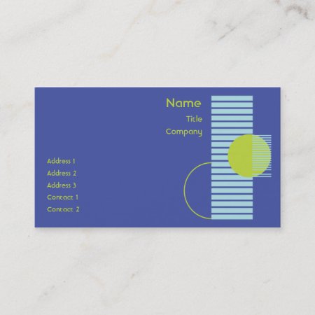 Blue Geometric - Business Business Card