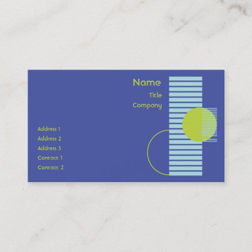 Customizable Blue Geometric - Business Business Card