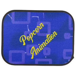 Blue Geometric  Car Floor Mat