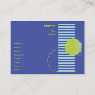Blue Geometric - Chubby Business Card
