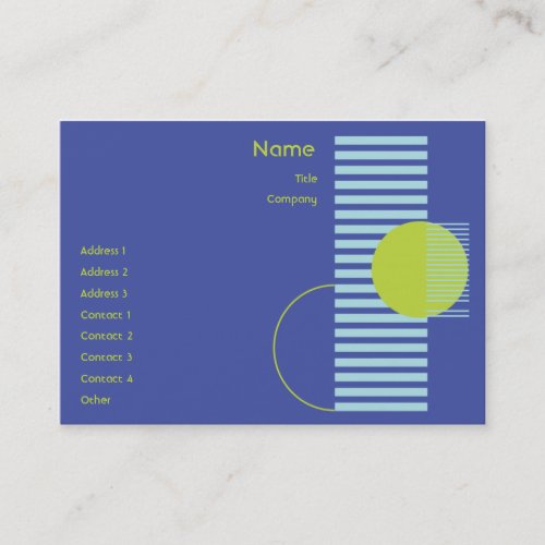 Blue Geometric - Chubby Business Card Templates