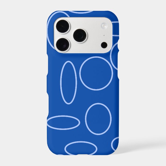 Blue Geometric Circles Case-Mate iPhone Case (Back)
