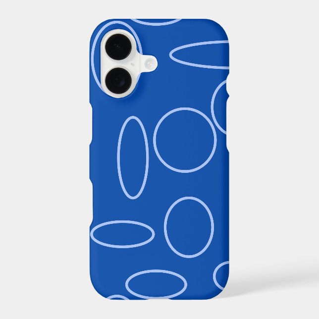 Blue Geometric Circles Iphone Case (Back)