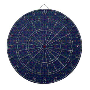 Blue Geometric  Dart Board