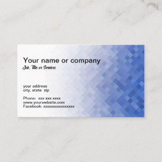 Blue geometric design business card