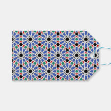Blue Geometric Design Gift Tags
