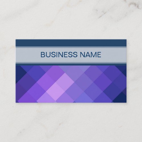 Blue Geometric Diamond Pattern 2 Business Card