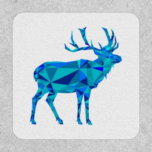 Blue Geometric Elk Patch