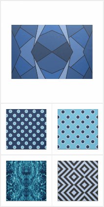 Blue Geometric Fabrics