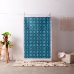Blue geometric glossy pattern fabric