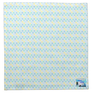 Blue geometric pattern cloth napkin Part 1