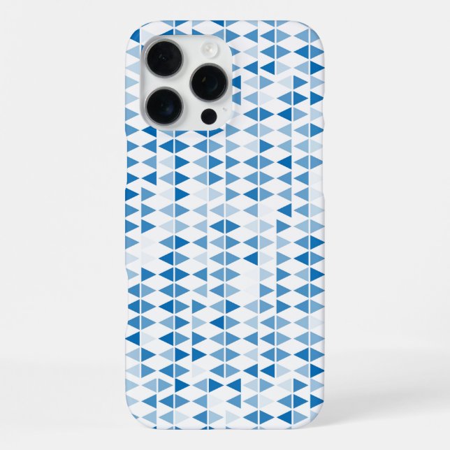 Blue Geometric Pattern Phone Case – Modern Minimal (Back)