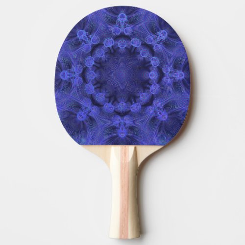Blue geometric pattern - ping pong paddle