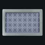 Blue Geometric Pattern Retro Style Belt Buckle<br><div class="desc">sixties style blue pattern</div>