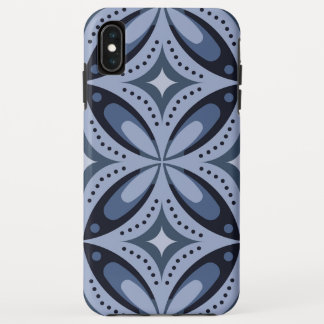 Blue Geometric Pattern Retro Style iPhone XS Max Case