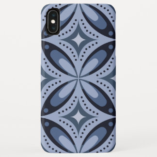 Blue Geometric Pattern Retro Style iPhone XS Max Case