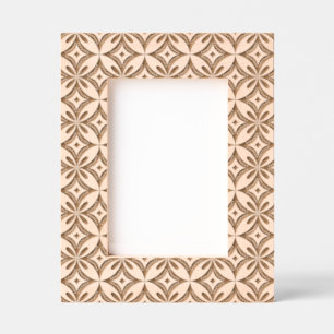 Blue Geometric Pattern Retro Style Engraved Frames