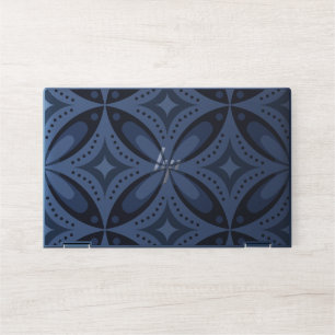 Blue Geometric Pattern Retro Style HP Laptop Skin