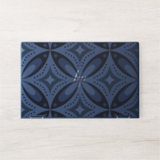 Blue Geometric Pattern Retro Style HP Laptop Skin