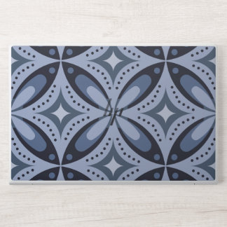 Blue Geometric Pattern Retro Style HP Laptop Skin