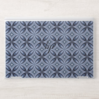 Blue Geometric Pattern Retro Style HP Laptop Skin