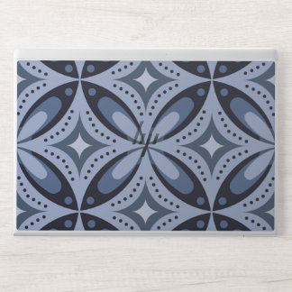 Blue Geometric Pattern Retro Style HP Laptop Skin