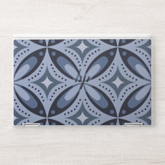 Blue Geometric Pattern Retro Style HP Laptop Skin