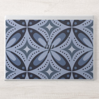 Blue Geometric Pattern Retro Style HP Laptop Skin