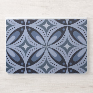Blue Geometric Pattern Retro Style HP Laptop Skin