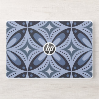 Blue Geometric Pattern Retro Style HP Laptop Skin