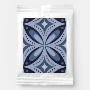 Blue Geometric Pattern Retro Style Lemonade Drink Mix