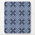 Blue Geometric Pattern Retro Style Mouse Pad<br><div class="desc">sixties style blue pattern</div>