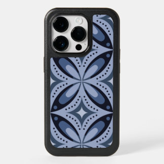 Blue Geometric Pattern Retro Style OtterBox iPhone 14 Pro Case