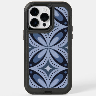 Blue Geometric Pattern Retro Style OtterBox iPhone 14 Pro Max Case