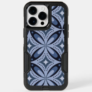 Blue Geometric Pattern Retro Style OtterBox iPhone 14 Pro Max Case