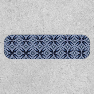 Blue Geometric Pattern Retro Style Patch