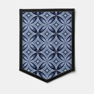 Blue Geometric Pattern Retro Style Pennant