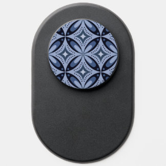 Blue Geometric Pattern Retro Style PopSocket
