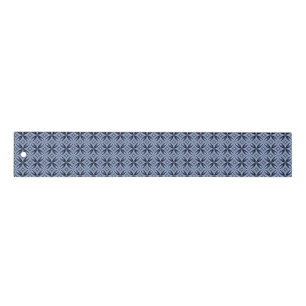 Blue Geometric Pattern Retro Style Ruler