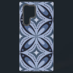 Blue Geometric Pattern Retro Style Samsung Galaxy S22 Ultra Case<br><div class="desc">sixties style blue pattern</div>