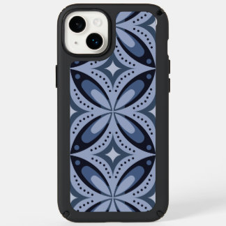 Blue Geometric Pattern Retro Style Speck iPhone 14 Plus Case