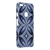 Blue Geometric Pattern Retro Style Uncommon Google Pixel XL Case (Back/Right)