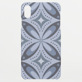 Blue Geometric Pattern Retro Style iPhone XS Max Case