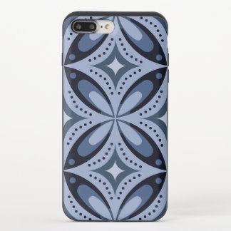 Blue Geometric Pattern Retro Style iPhone 8/7 Plus Slider Case