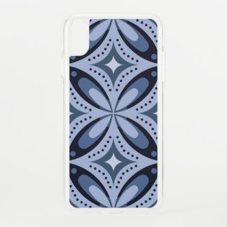 Blue Geometric Pattern Retro Style iPhone XS Max Case